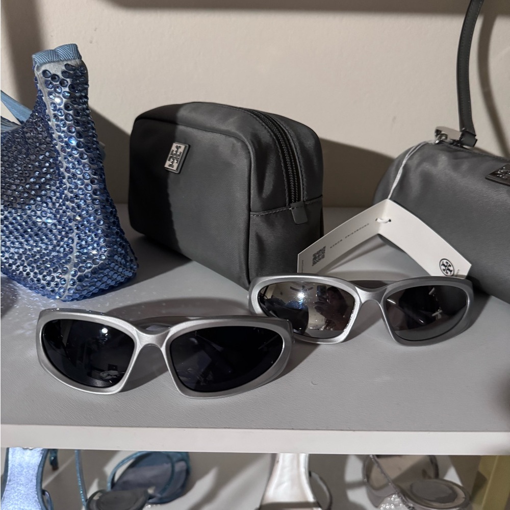 Metallic Silver Sunglasses